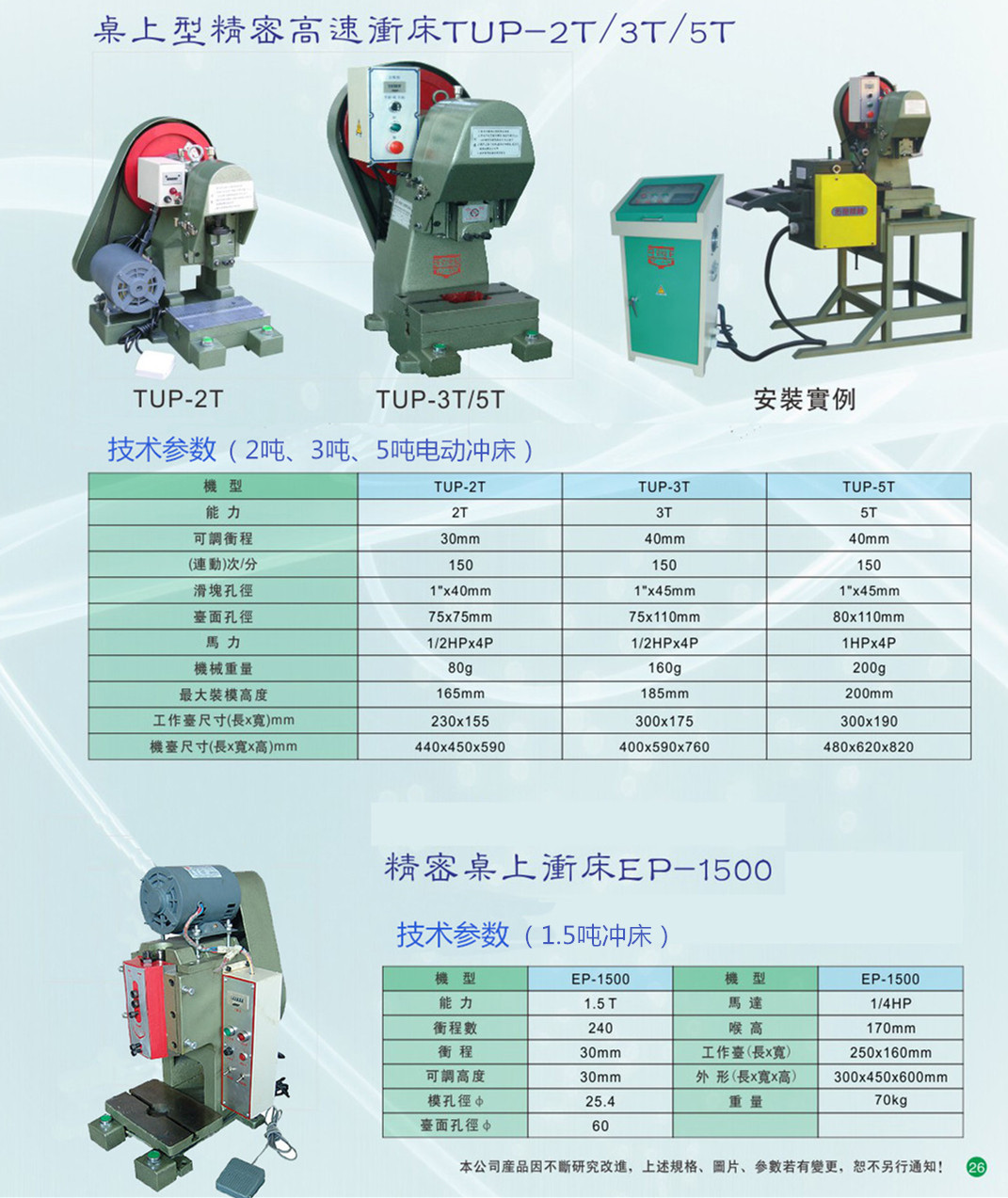 电动冲床详细说明1